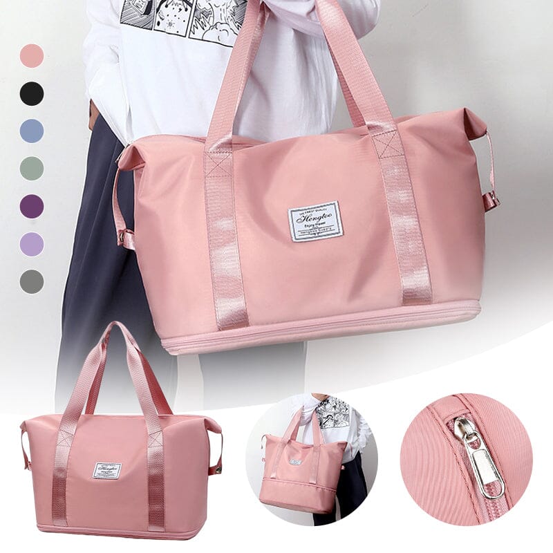 Double-layer travel bag with large capacity for moisture separation