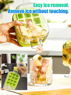 Press-ice cube mold and kettle