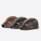 New trendy leather beret