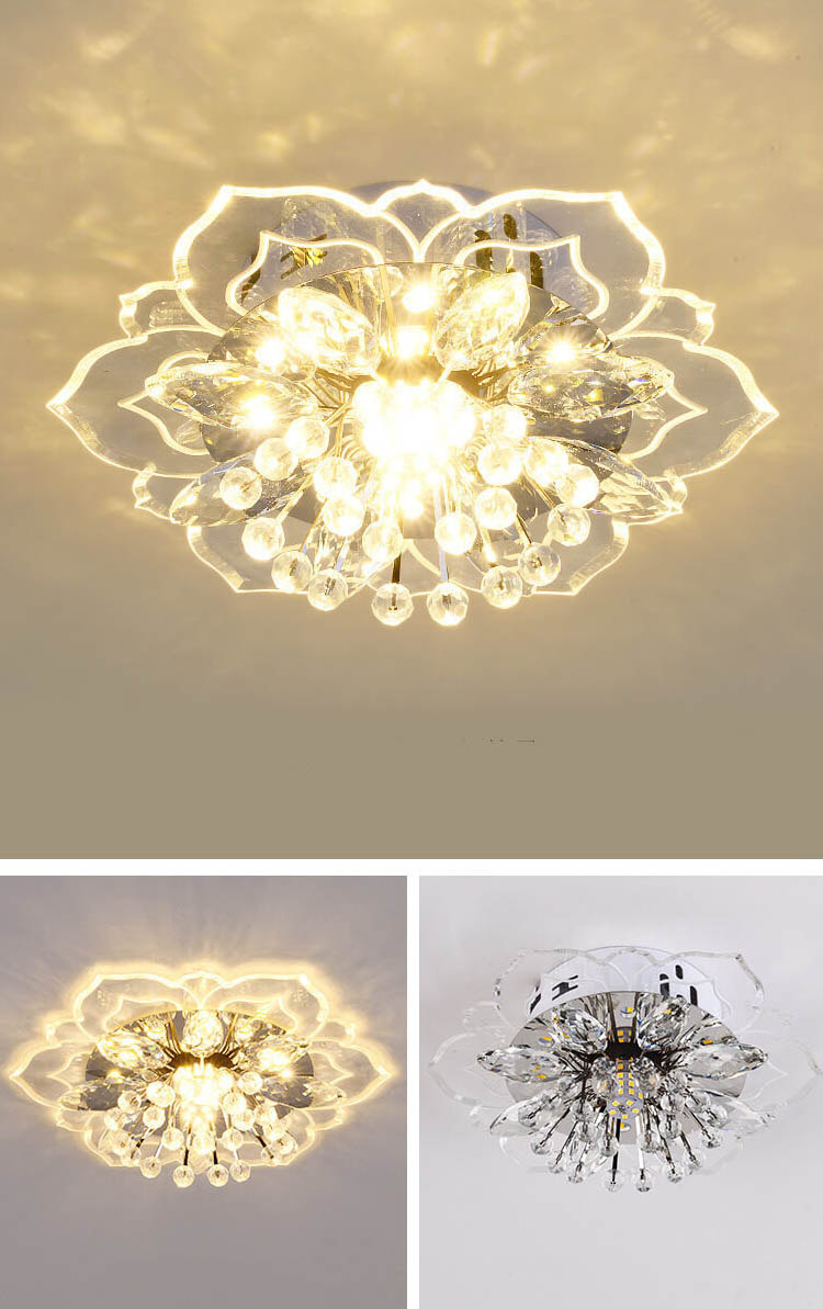 GlowPetal | LED Crystal Ceiling Light | Flower Shaped, RGB Color Changing & Energy Efficient