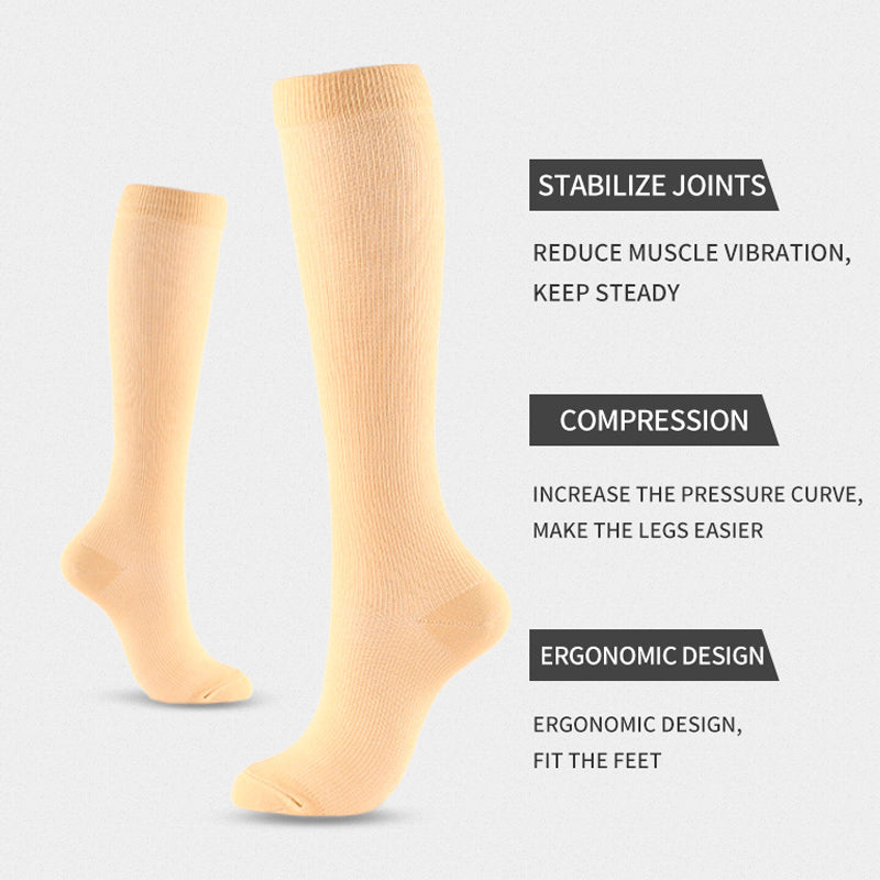 Elastic Compression Socks with Zipper