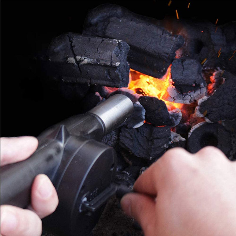 Portable hand blower for grilling