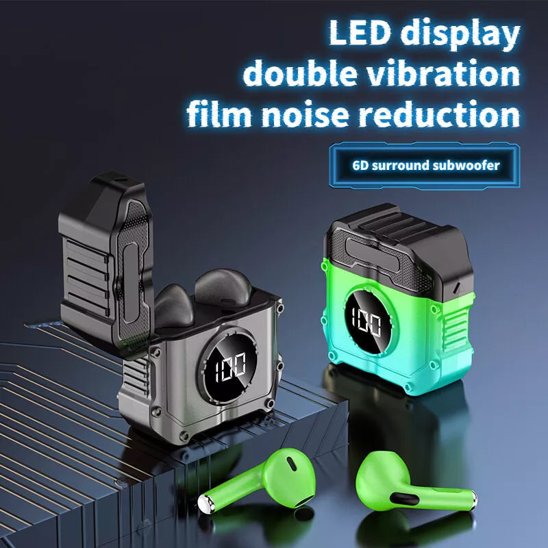 Noise-cancelling Digital Display Bluetooth Headphones