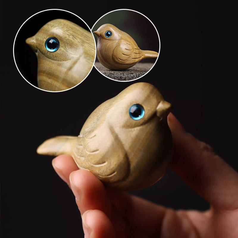 Handcrafted wooden carved bird