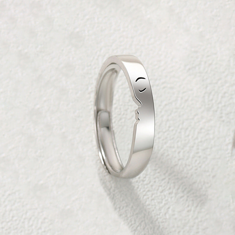 Love at first kiss couple rings