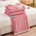 Flannel Fleece Snuggle Blanket in Pink