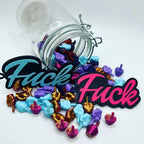 Glass with Middle Fingers
