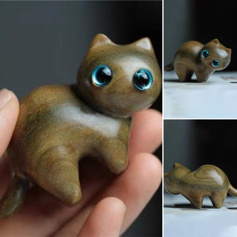 Sandalwood handmade wooden cat