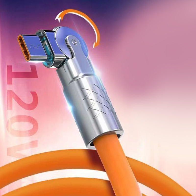 Rotating elbow data cable