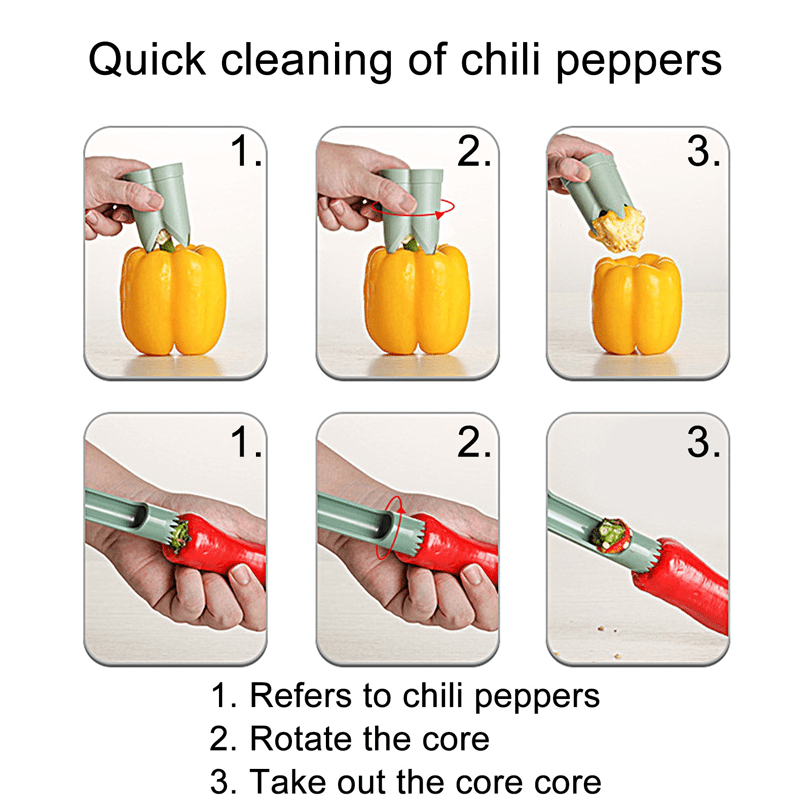 2-in-1 Fruit Pepper Corer