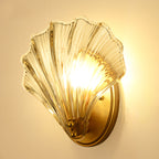 Shell Glass Wall Light – Warm LED Decorative Fixture