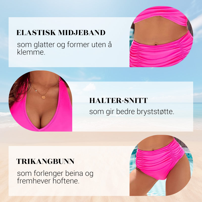 Bikini set with tummy control and high waist style