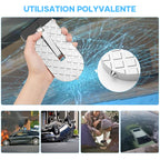 U-shaped door threshold bolt with safety hammer