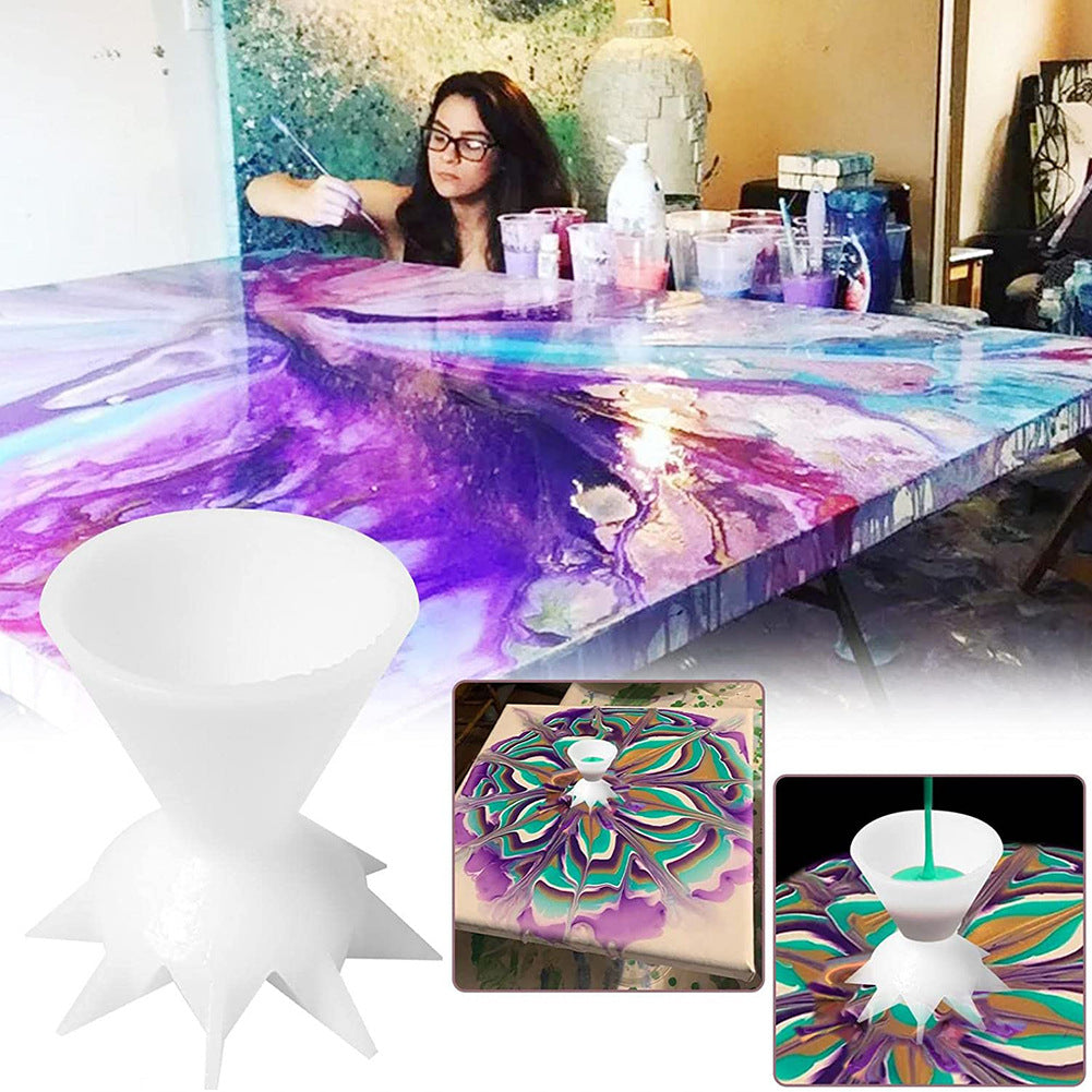 Pouring Colors Flower Split Art Cup