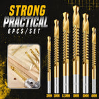 Titanium-coated high-speed steel bits with tags (6 pcs.)
