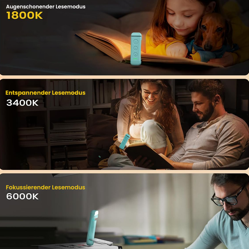 Portable LED reading light to clip on