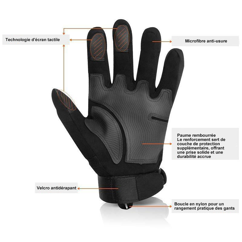 Military tactical gloves with full fingers