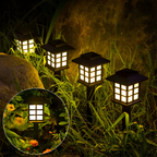 Luxury Outdoor Lamp Black Solar Powered