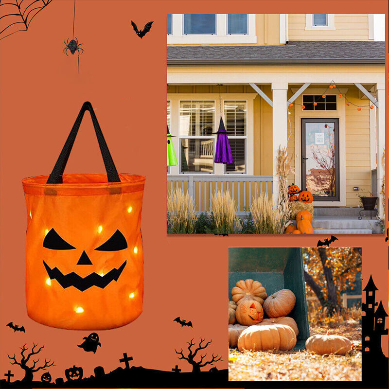 Personalized glowing pumpkin bag