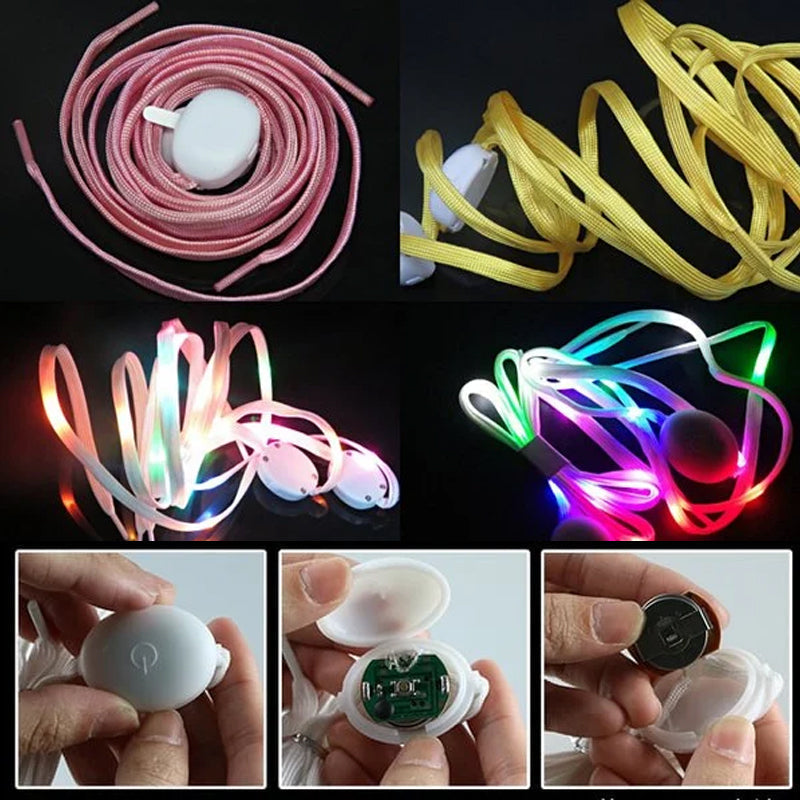 LED illuminated shoelaces