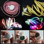 LED illuminated shoelaces