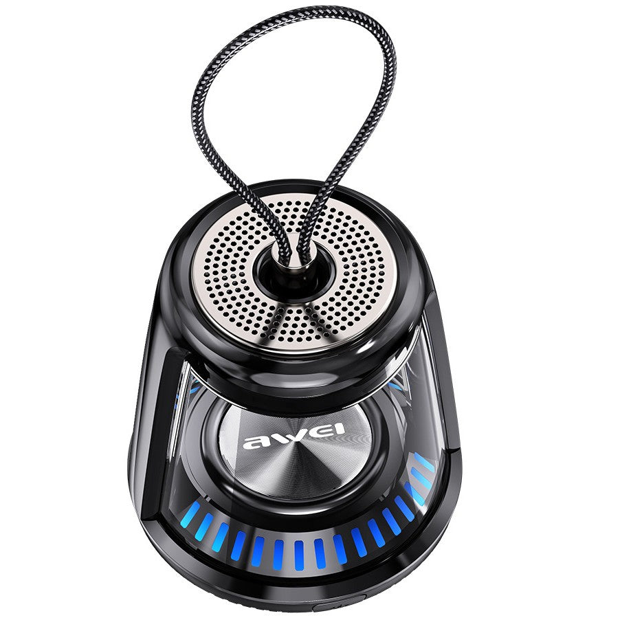 Mini Wireless TWS Speaker, with Bluetooth5.0, Stereo Sound, IPX6 Waterproof & Cool Light, for Car, Home, Office & More (1-Pack)