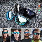 Outdoor sports sunglasses with glare-free polarized lens
