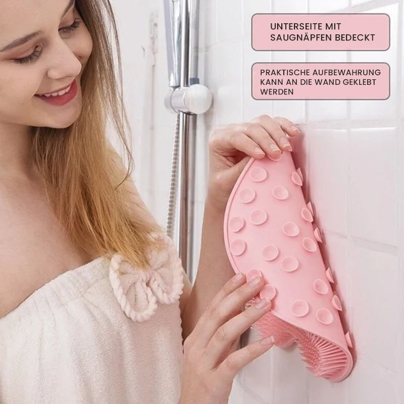 Foot and back scrubber for the shower, massage pad