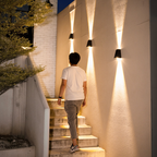 Modern LED outdoor wall light with up & down light – Waterproof wall lamp for house facade and entrance area