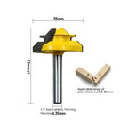 Router Bit 45-Degree Glue Joint Lock Miter