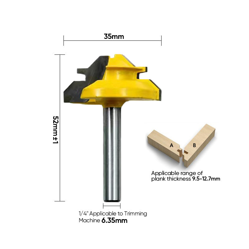 Router Bit 45-Degree Glue Joint Lock Miter