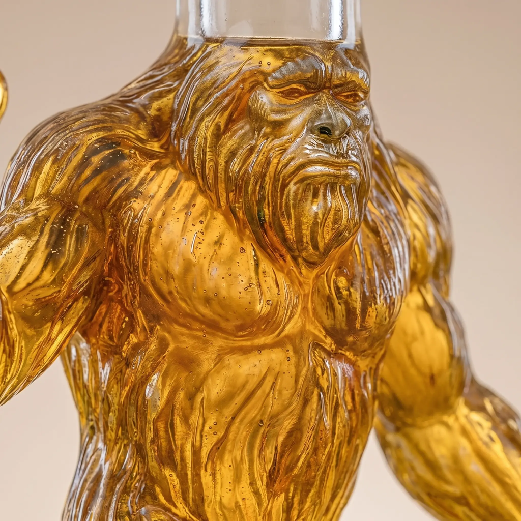 Whiskey Decanter Funny Bigfoot Glass Bottle