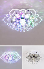 GlowPetal | LED Crystal Ceiling Light | Flower Shaped, RGB Color Changing & Energy Efficient