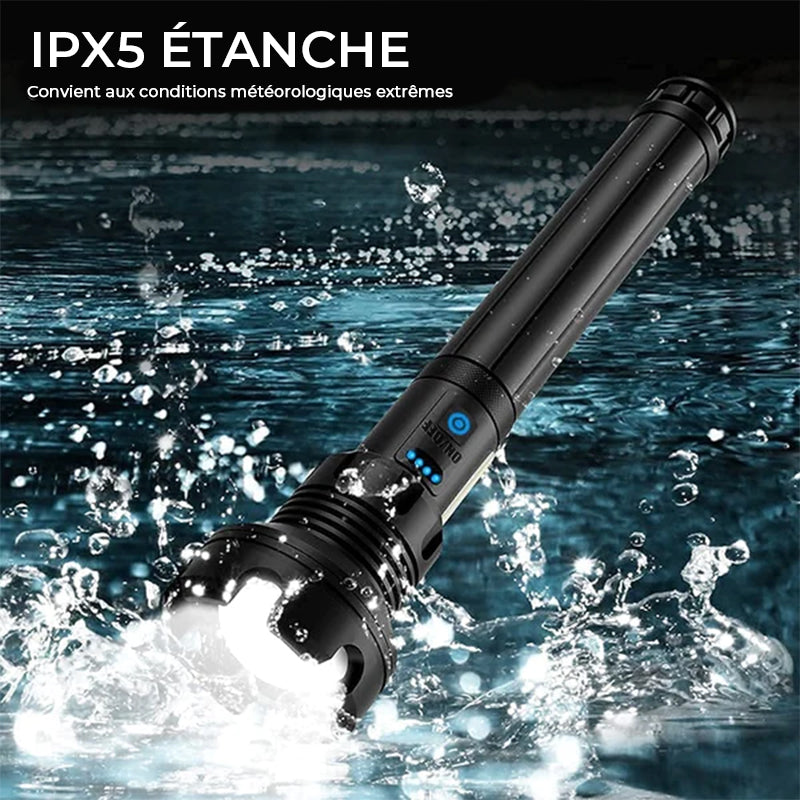 Tactical rechargeable laser LED flashlight