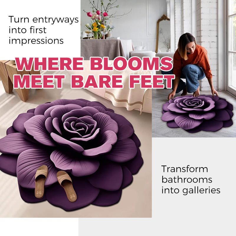 FloraLux Elegant Floor Mat | Plush comfort with diatomaceous earth for quick-drying elegance