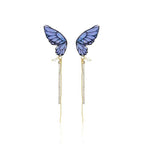 Butterfly Fringe Long Earrings