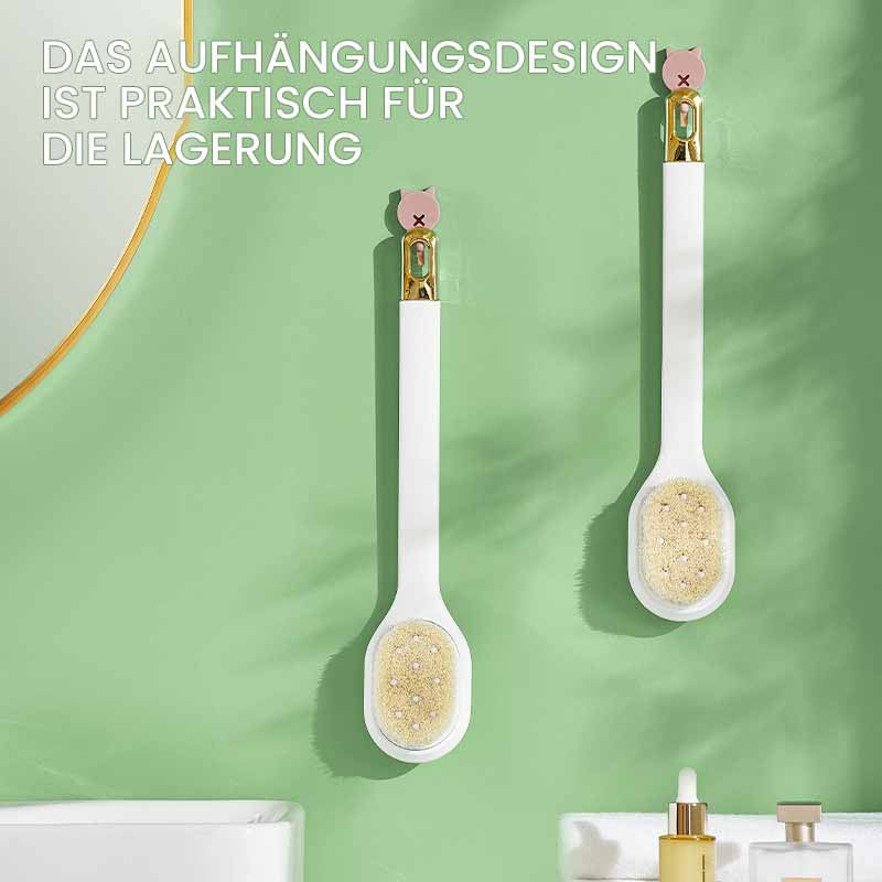 Massage cleaning brush with long handle