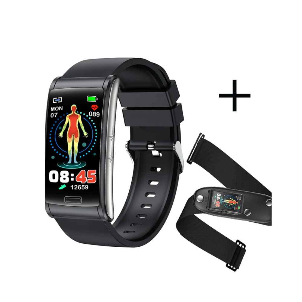 Smart Bracelet 3-Channel EKG Blood Pressure Blood Oxygen Blood Sugar Sleep Detection