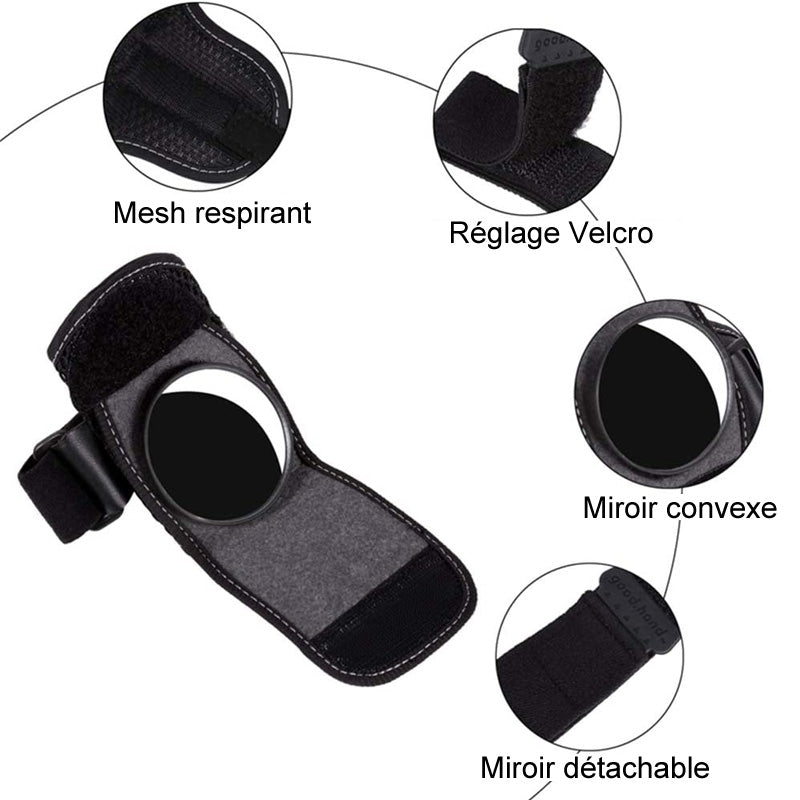 Rearview mirror safety strap for bicycle
