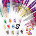 12-color ultra-thin curved nail pencil