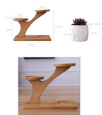 Decorative plant stand made of wood – plant pots in owl design for succulents and indoor plants