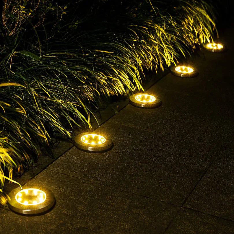 Solar Ground Lights – Weatherproof Outdoor LED Pathway Lighting Powered