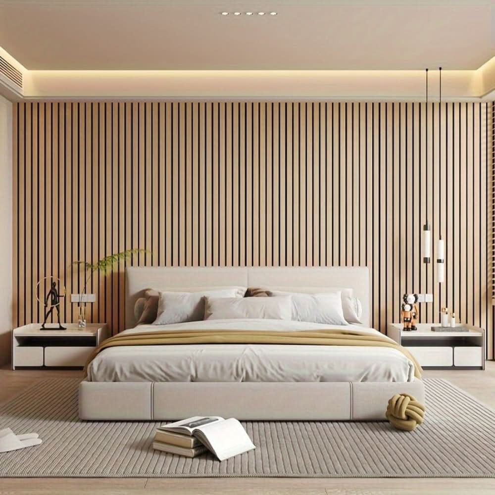 Self-Adhesive 3D PVC Wall Panels Wood Look