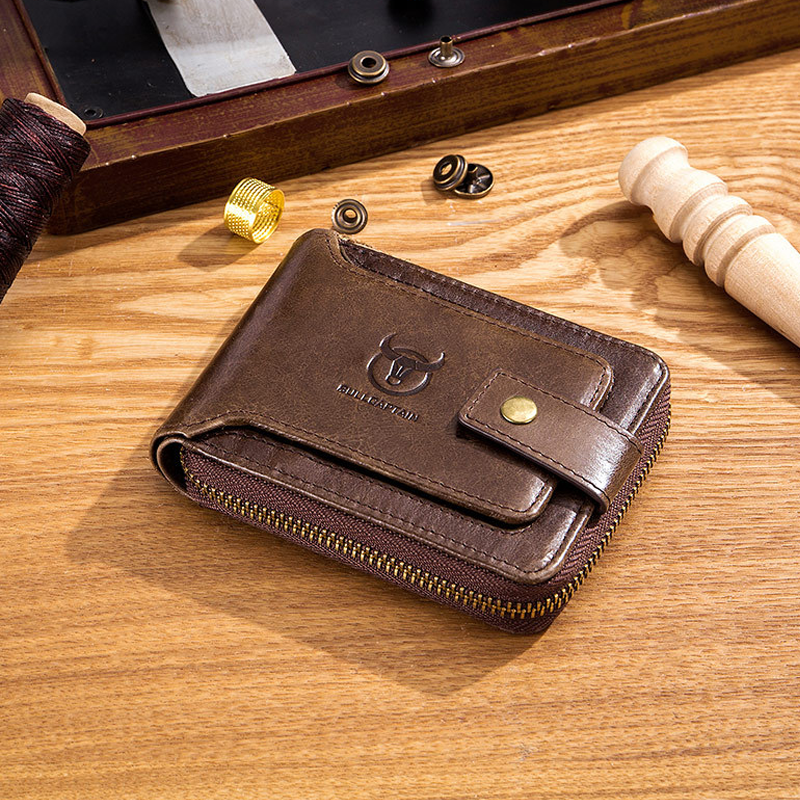 Multifunctional Anti-RFID Leather Wallet