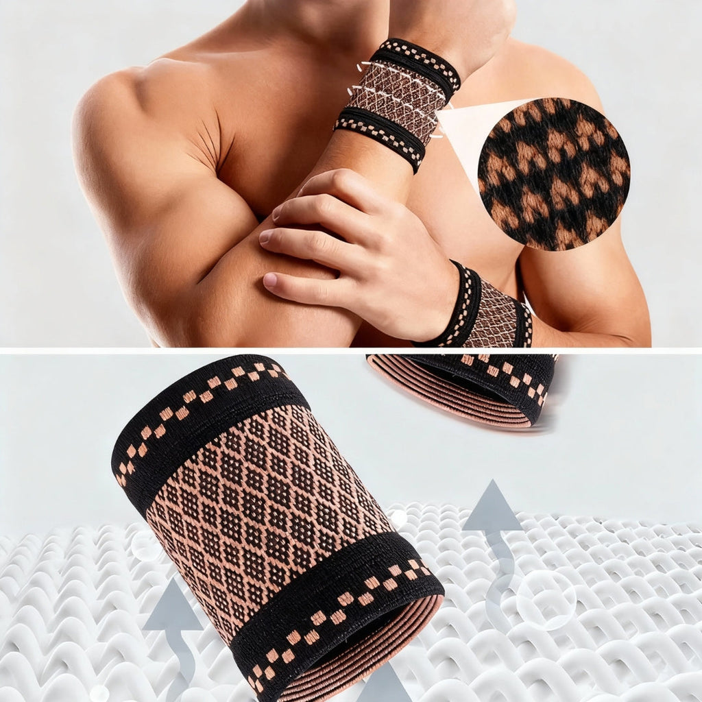 Copper‑Infused Compression for Wrist Pain Relief – Breathable Low‑Profile Sleeve for Everyday & Sports