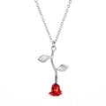 3D Rose Pendant Necklace