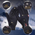High-quality, warm, windproof and waterproof touchscreen gloves, Unisex