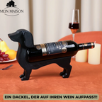 Wine Bottle Holder Dachshund CorkHound | Original Design | Sturdy & Decorative | For 375–500 ml
