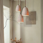 TerraLume – Pendant light with natural stone texture and warm glow