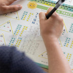 Reusable ribbed handwriting workbooks